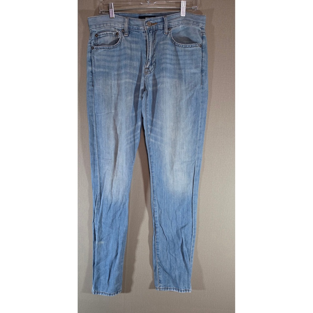 Lucky Brand 121 Slim Jeans Mens 31x32 Light Wash Blue Denim Handcrafted 121 Slim
